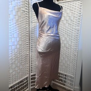 Gold Cowl Neck Slip Dress - bebe 🌟